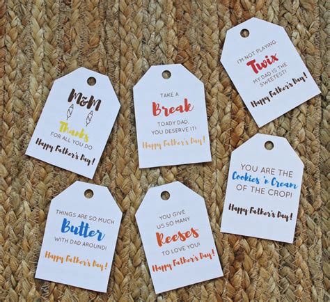 Free Printable Candy Tags